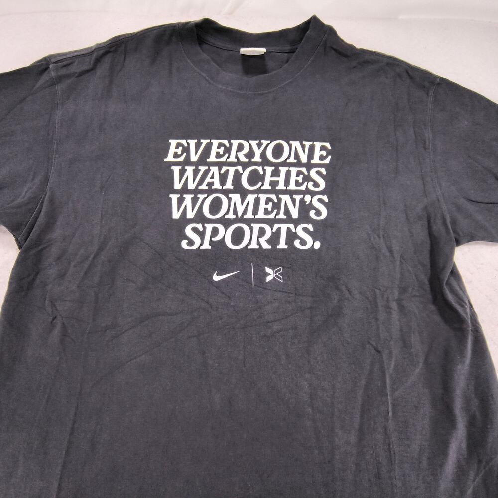 Nike Short Sleeve Casual Graphic Crew Neck Shirt Mens Size Medium M Black